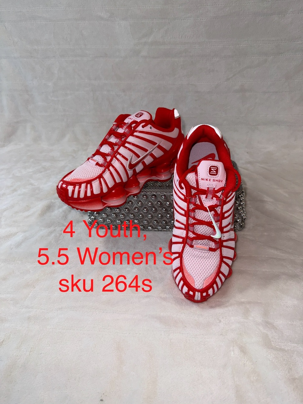 Nike Shox TL (GS) 4 youth Sneakers Pink- Habanero Red- White/ Rose NWT